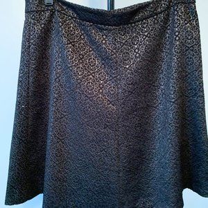 Women- Black Flair Skirt- Loft- size M